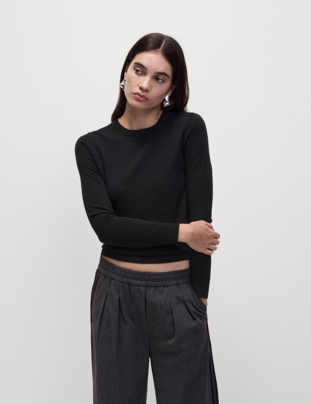 Pure Merino Wool Crew Neck Jumper