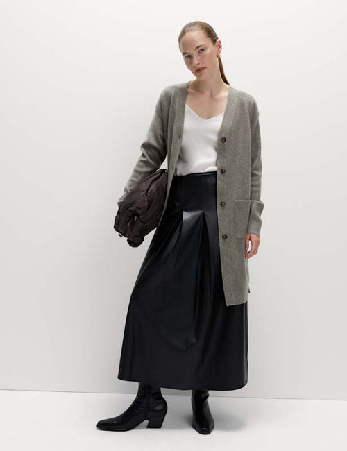 Air-Yarn V-Neck Longline Cardigan