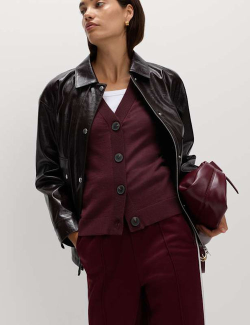 Pure Merino V-Neck Button Front Cardigan