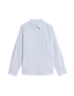 Pure Cotton Striped Collared Shirt