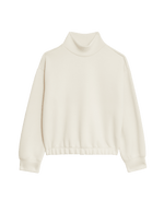 Textured Crop Sweatshirt