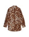 Pure Cotton Animal Print Collared Shirt