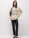 Pure Cotton Slogan Relaxed Sweatshirt
