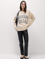 Pure Cotton Slogan Relaxed Sweatshirt