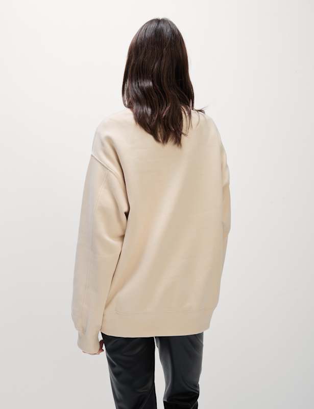 Pure Cotton Slogan Relaxed Sweatshirt