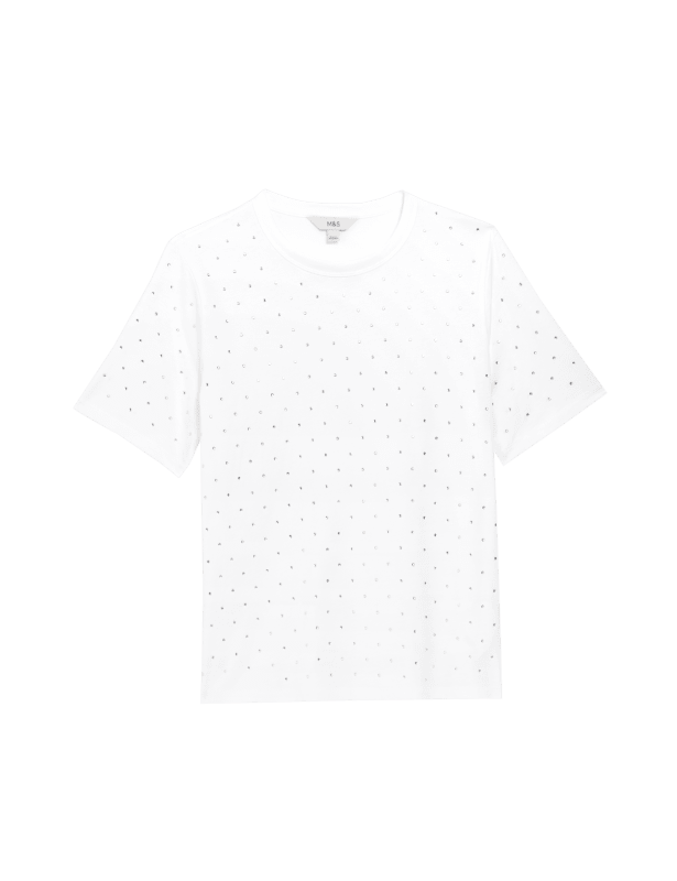 Pure Cotton Embellished T-Shirt