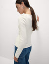 Cotton Rich Scoop Neck Henley Top