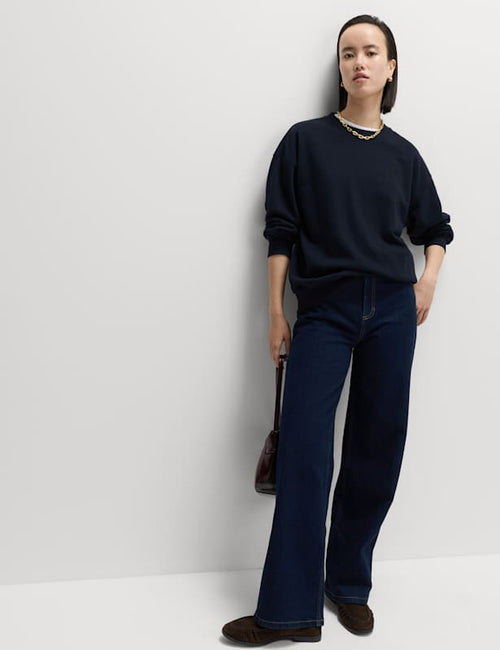 Cotton Rich Plain Sweatshirt