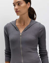 Cotton Rich Slim Fit Ribbed Hoodie