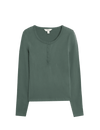 Cotton Rich Garment Dye Henley Top