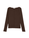 Lyocell Blend Ribbed Top with Wool