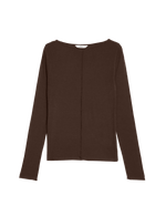 Lyocell Blend Ribbed Top with Wool