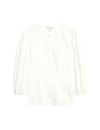 Pure Cotton Puff Sleeve Button Through Blouse
