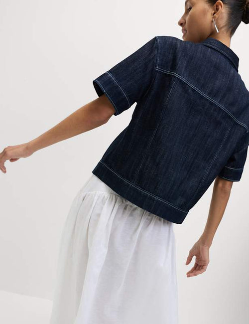 Denim Utility Short Sleeve Shirt