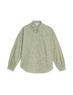 Pure Cotton Broderie Collared Shirt