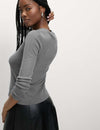 Cotton Rich Ribbed Garment Dye Top