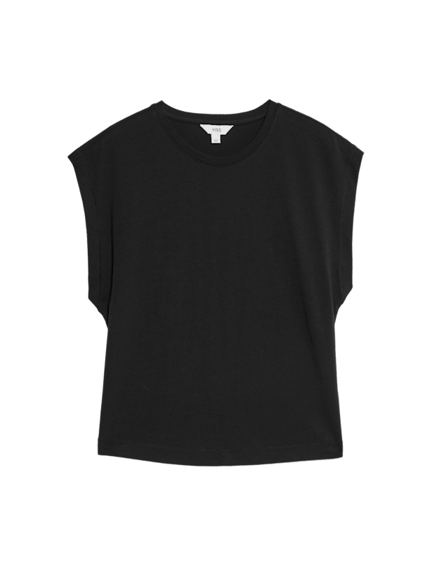 Pure Cotton Oversized Cap Sleeve T-Shirt