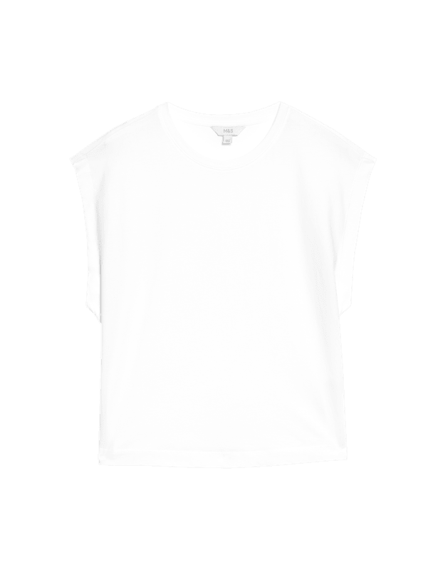 Pure Cotton Oversized Cap Sleeve T-Shirt