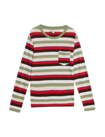 Pure Cotton Striped Pocket T-Shirt