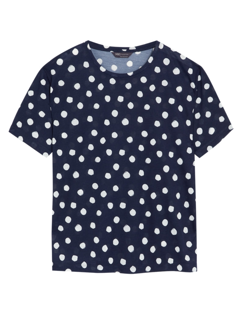 Printed Crew Neck Relaxed T-Shirt