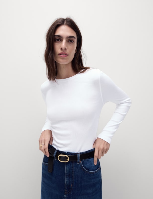 Cotton Rich Ribbed Top