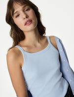 Pure Cotton Scoop Neck Vest