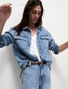 Cotton Rich Denim Utility Shirt