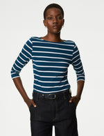 Cotton Rich Striped Slim Fit T-Shirt
