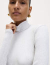 Cotton Rich Ribbed Funnel Neck Top