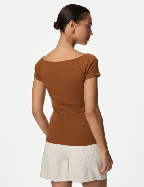 Pure Cotton Bardot Top