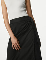 Pure Cotton Belted Midi Wrap Skirt