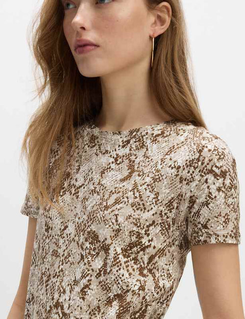 Pure Cotton Printed Midi T-Shirt Dress