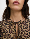 Lyocell Rich Leopard Print Mini Waisted Dress