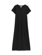Pure Cotton Round Neck Midi T-Shirt Dress