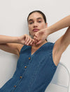 Pure Cotton Denim Mini Skater Dress