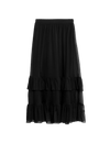 Jersey Ruffle Midaxi Tiered Skirt