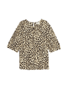 Animal Print Gathered Neck Top