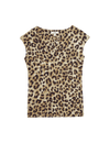 Animal Print Square Neck Top