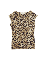 Animal Print Square Neck Top