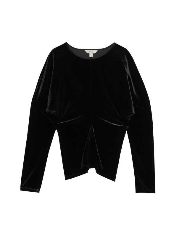 Velvet Round Neck Blouse