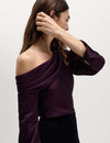 Satin Off The Shoulder Top