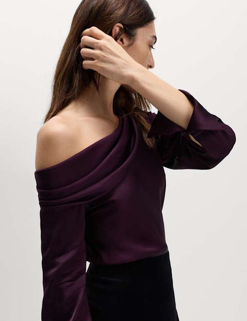 Satin Off The Shoulder Top