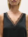 Satin Lace Insert Cami Top