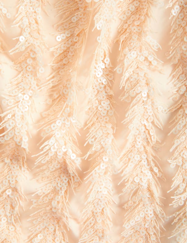 Sequin Feather Detail Blouse