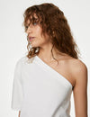 Pure Cotton One Shoulder Top