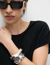 Plisse Round Neck Top