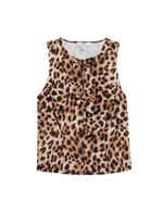 Animal Print Bow Detail Blouse