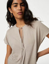 Jersey V-Neck Blouse