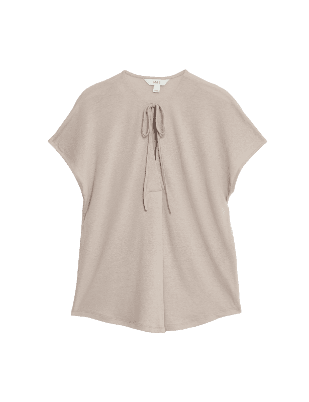 Jersey V-Neck Blouse