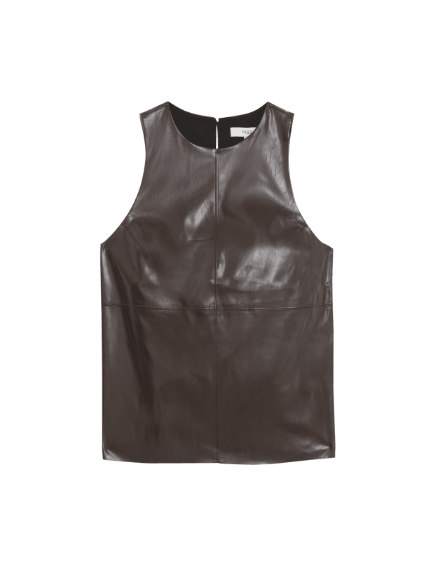 Faux Leather Top